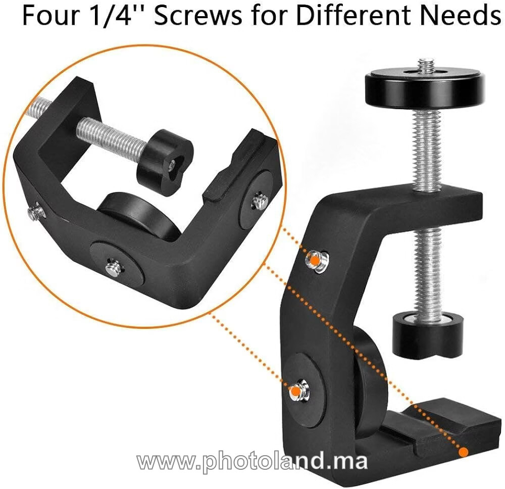 accessories-holder-25mm-mount-1 Pince en C avec vis de 1/4 pouces, Support de fixation pour appareil Photo - Image 1