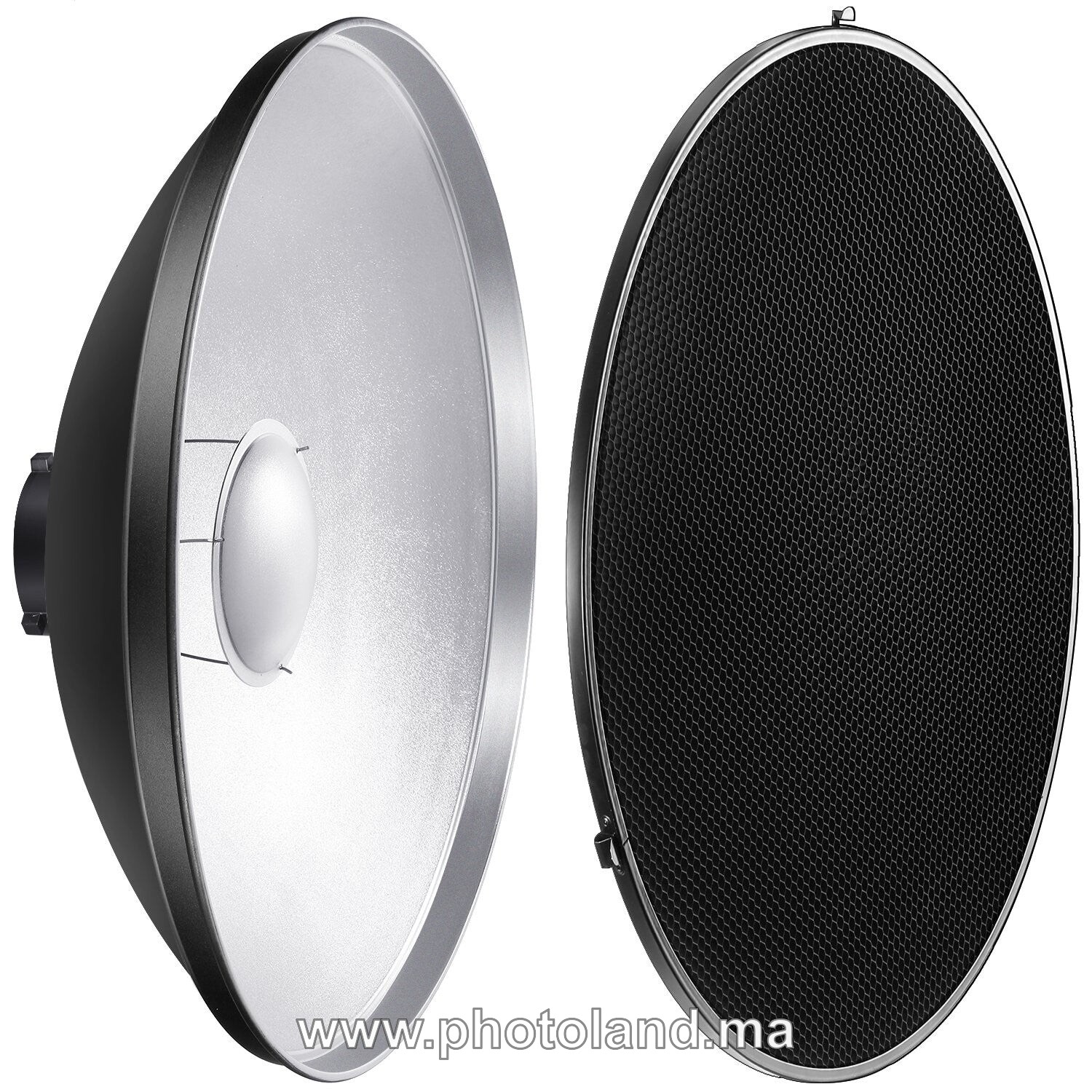 beauty-dish-avec-grille-en-nid-dabeille-70cm-1 Beauty dish avec grille en nid d’abeille 70cm - Image 1