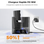 K&F Concept chargeur double batteries canon LP-E6