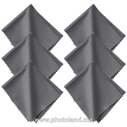Chiffon de Nettoyage en Microfibre Gris 6pcs 40x40mm