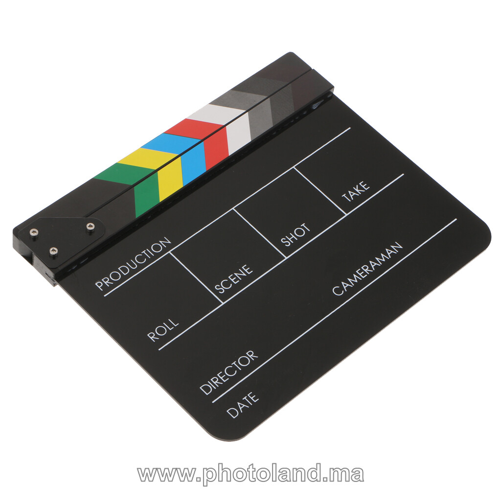 clapperboard-colourful-professional-black-1 CLAP DE CINÉMA PROFESSIONNEL / COULEUR NOIR - Image 1