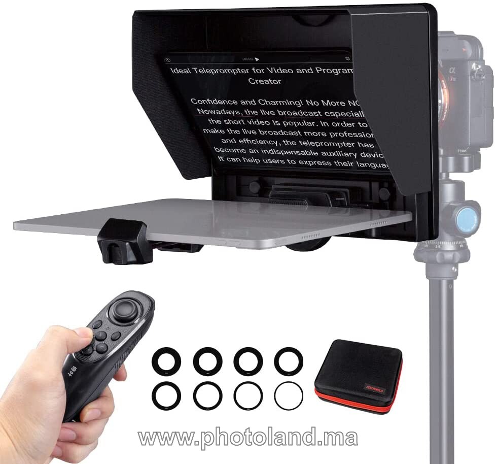 feelworld-tp10-portable-10-teleprompteur-pliant-1 FEELWORLD TP10 Portable 10 téléprompteur pliant - Image 1