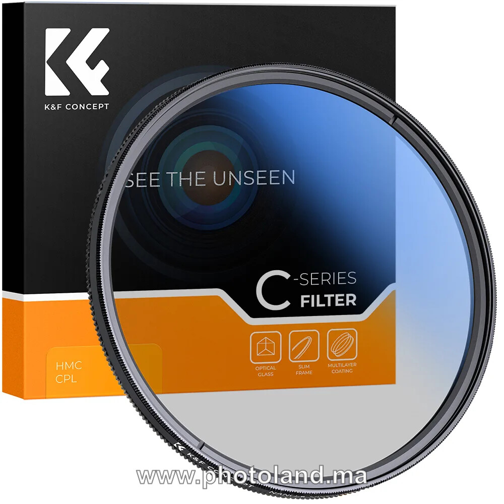 filtre-kf-c-series-1 Filtre K&F C-Series HMC CPL Ultra-Mince à Revêtement Multi-Couche Bleu – Optique Japonaise - Image 1