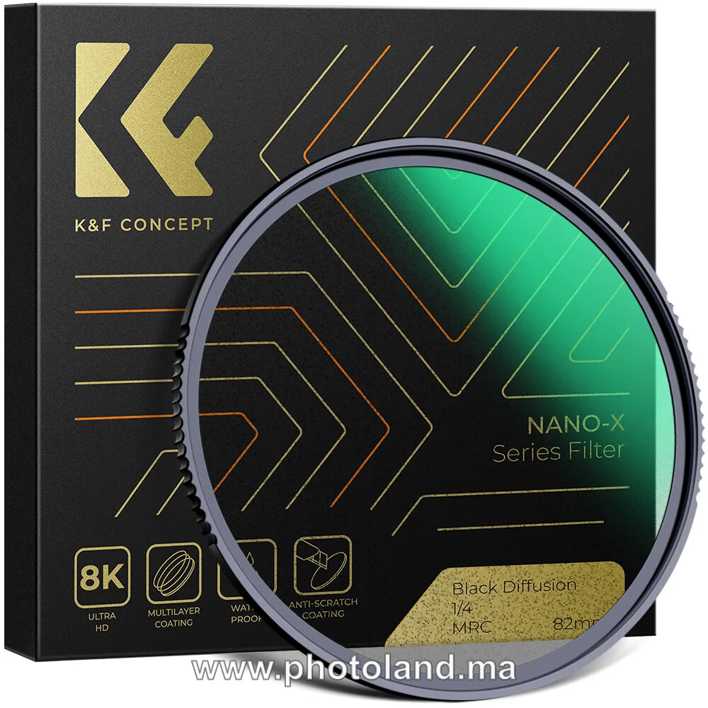 filtre-kf-nano-x-2-1 Filtre K&F Nano-X Black Diffusion 1/4 Ultra-Clair - Image 1