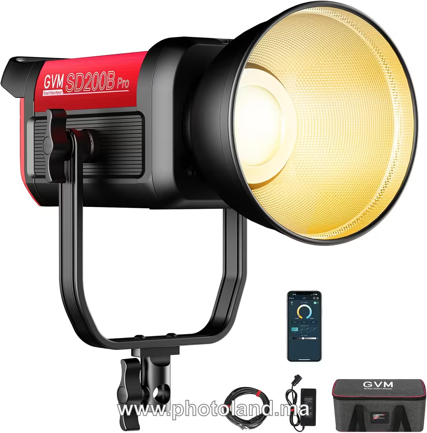 gvm-200w-led-video-light-pro-sd200b-1 GVM 200W LED Video Light PRO SD200B Kit d’Éclairage Photographique - Image 1