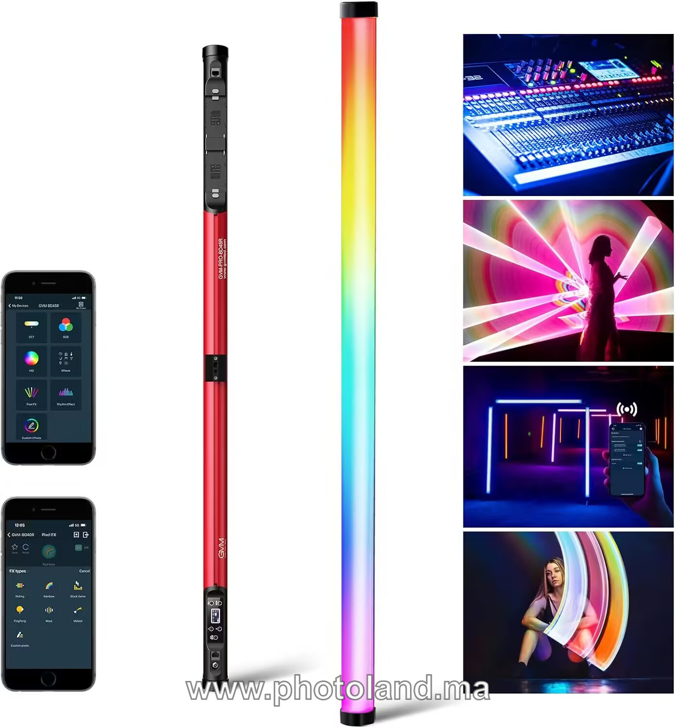 gvm-bd45r-led-stick-lumineux-portatif-sac-1 GVM BD45R LED Stick Lumineux Portatif + sac - Image 1