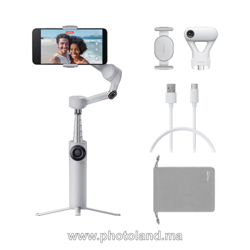 insta360-flow-2-stabilisateur-avec-module-ai-tracker-pack-gris-pierre-1 Insta360 Flow 2 stabilisateur avec module AI Tracker – Pack (Gris Pierre) - Image 1