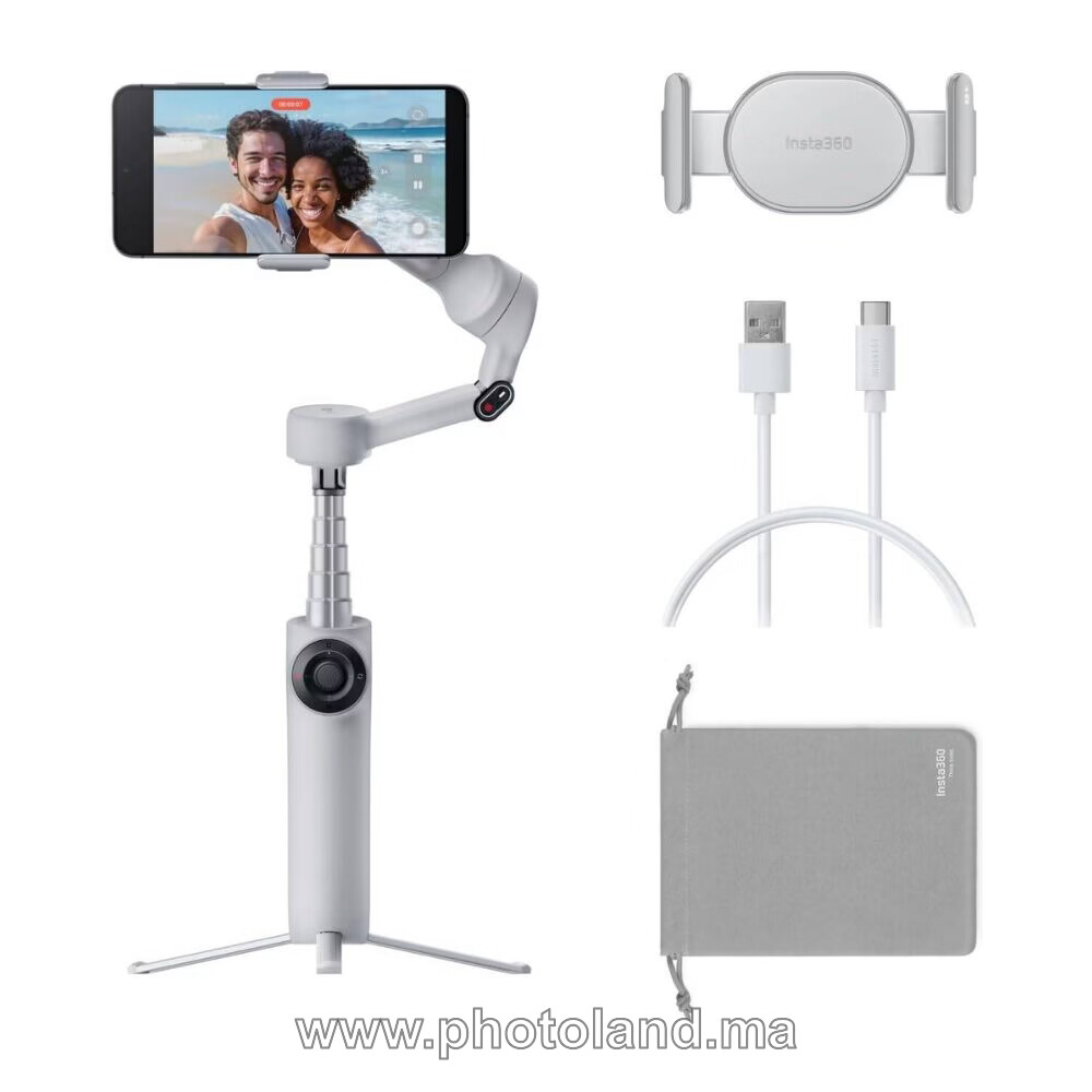 insta360-flow-2-stabilisateur-smartphone-ia-pack-standard-gris-pierre-1 Insta360 Flow 2 stabilisateur smartphone IA – Pack Standard (Gris Pierre) - Image 1