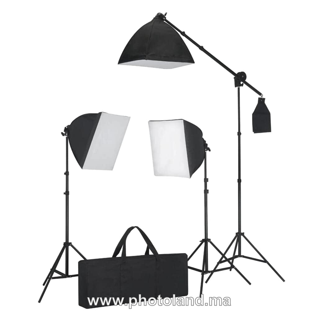 kit-softbox-3-pieces-avec-lampes-1 Kit Softbox 3 Pièces avec lampes - Image 1