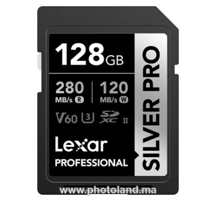 Lexar SILVER PRO Carte SD , carte mémoire SD UHS-II, V60, U3, C10, 128Gb ,256Gb ,512Gb