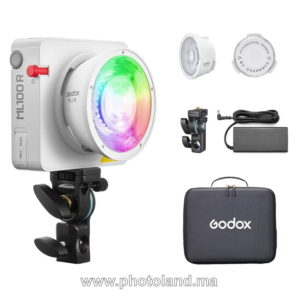 projecteur-led-godox-ml100r-110-w-rgbww-1 Projecteur LED Godox ML100R (110 W RGBWW) - Image 1