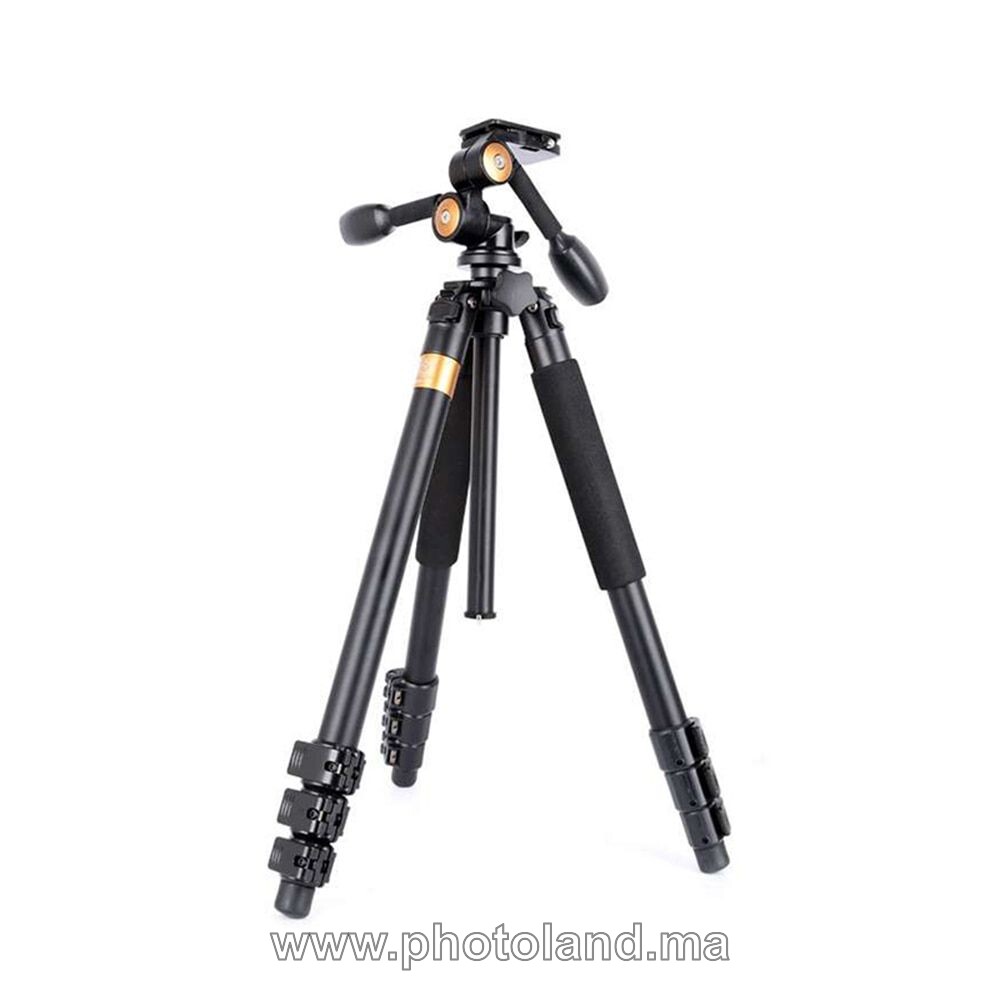 qzsd-q620-professionnel-dslr-camera-video-trepied-tete-panoramique-stable-support-de-camera-lourde-pour-teleobjectif-enregistreur-camescope-1 QZSD Q620 trépied professionnel + tête panoramique - Image 1
