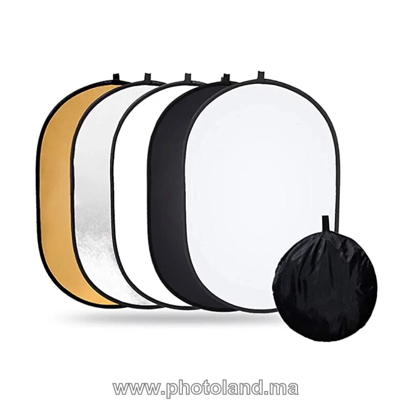 reflecteur-90x120cm-5en1-pliable-pour-studio-1 Réflecteur 90x120cm 5en1 pliable pour Studio - Image 1