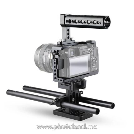Rig cage pour sony a6500/a6300 avec top poignée 15mm tige système embase