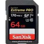 SANDISK Extreme PRO SD 64 Go, 170MB/s