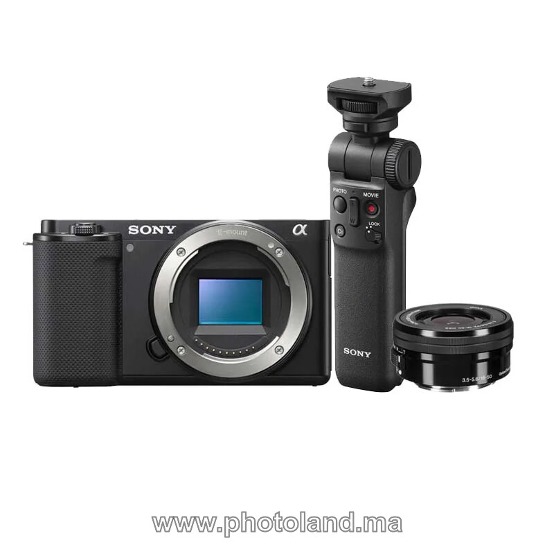 sony-zv-e10-16-50mm-bluetooth-vlogging-griff-gp-vpt2bt11-1 Sony ZV-E10 + 16-50mm + Bluetooth Vlogging-Griff GP-VPT2BT - Image 1