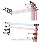 Support Montage Mural avec Enrouleur pour 4 Fonds avec Contrepoids