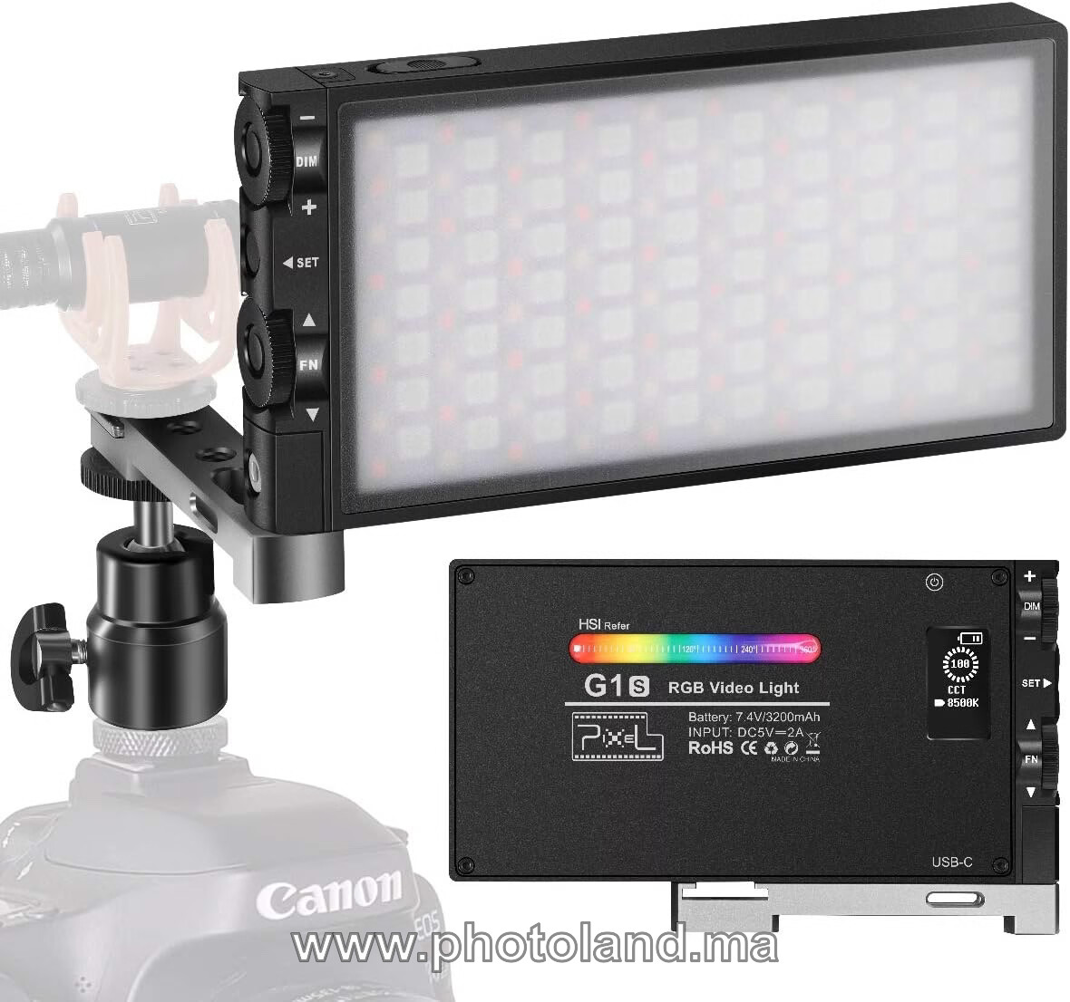 torche-pixel-g1s-rgb-video-light-with-controle-app-1 Torche Pixel G1s RGB Video Light - Image 1