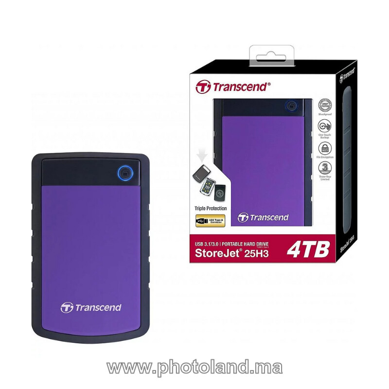 transcend-4-to-storejet-25h3-2-5-disque-dur-externe-anti-choc-1 Transcend 4 To StoreJet 25H3 2.5″ Disque dur externe Anti-choc - Image 1