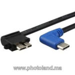 Câble de données type-c vers Mini usb Micro B, double coude